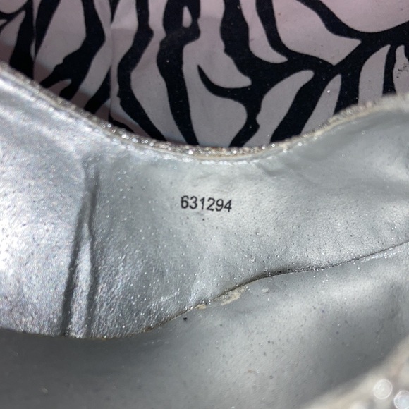 Silver Glitter Platform High Heels Size 8 - Picture 8 of 11